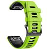 NotoCity Cinturino per Garmin Fenix 6X/Fenix 6X PRO/Fenix 3/Fenix 3 HR/5X/Fenix 5X Plus/, 26mm Cinturino di Ricambio in Silicone, Braccialetto Quick-Fit, Colori Multipli. (Nero+Verde)
