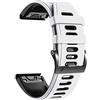 NotoCity Cinturino per Garmin Fenix 6X/Fenix 6X PRO/Fenix 3/Fenix 3 HR/5X/Fenix 5X Plus/, 26mm Cinturino di Ricambio in Silicone, Braccialetto Quick-Fit, Colori Multipli. (Nero+Bianco)