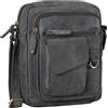 STILORD 'Ryan' Borsa a Tracolla in Pelle per Uomo | Piccola Borsa Vintage per iPad 9,7 Pollici | Borsa a Spalla in Vera Pelle, Colore:avaro - grigio