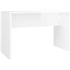 vidaXL Sgabello moderno in bianco lucido - robusta struttura in legno ingegnerizzato - versatile per camera da letto, soggiorno e guardaroba - facile da montare
