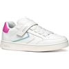 Geox J ECLYPER Girl B, Scarpe da Ginnastica, White/Fuchsia, 32 EU