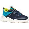Geox J Loftus Boy C, Scarpe da Ginnastica, Navy/Turquoise, 29 EU