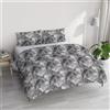 Italian Bed Linen Set Copripiumino Matrimoniale Cotone River, lavorato in Italia - Parure Copri Piumino - Sacco Piumone 250x200cm con Doppia Patella e 2 Federe Cuscino (Matrimoniale, sepik blue)