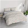 Italian Bed Linen Set Copripiumino Matrimoniale Cotone River, lavorato in Italia - Parure Copri Piumino - Sacco Piumone 250x200cm con Doppia Patella e 2 Federe Cuscino (Matrimoniale, volta)