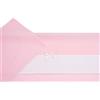 Filet - Set Lenzuolino per Carrozzina 3 Pezzi in Tinta Unita Rosa, 1 Lenzuolo sotto con Angoli, 1 Lenzuolo Sopra con Fascia in Tela Aida da Ricamare e 1 Federa, Made in Italy, Rosa