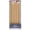 DONAU HOME Set di candele a bacchetta liscia/crema, beige / 10 pezzi in scatola/24 x Ø 2,2 cm senza profumo/candele da tavola ritorte/7 ore di durata/candele candeliere a spirale/stile barocco