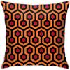 RKE Overlook Hotel Carpet The Shining Hexagon Pattern Geometrico Traliccio Poligono Camera da Letto Federa Decorativa per la Casa Divano Federa per Cuscino Quadrato 45 x 45 cm, Taglia Unica (220501)