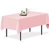 TINWARM Rettangolare Tovaglia in Raso per la Decorazione di Matrimonio/Compleanno/Battesimo del Bambino/Eventi 250 * 350CM (98.4in x 137.8in)- Rosa