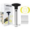 OITUGG Taglia Ananas - Sbuccia Ananas - Taglia Ananas Acciaio Inox - Affetta Ananas con 8 pezzi Frutta Forchette e 1 pezzi Ananas tagliato a spicchi (Nero)
