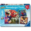 Ravensburger - Puzzles Marvel Spider-Man Confezioni Da 3 | Puzzle Bambini 5 Anni O Più | Regalo Bimba 5 Anni 3 X 49 Pezzi | Puzzle Bambini 21 X 21 Cm | Puzzles Perfetti Ravensburger