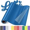 Sgooyir Vinile Termoadesivo per Tessuti, Vinile Adesivo per T-Shirt Azzurro