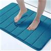 Homaxy Tappetino da bagno in memory foam, assorbente, antiscivolo, lavabile, 40 x 60 cm, blu