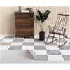 Oxdigi Pavimento in PVC autoadesivo, 6 m², effetto marmo, per porta d'ingresso, soggiorno, cucina, ripostiglio, pavimenti in vinile ritagliabili, 0,6 x 10 m, grigio e bianco