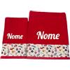 AmiAmarena Asciugamani Natalizi Bagno personalizzati. Idea regalo Natale personalizzato. Set viso e ospite asciugamani personalizzati. (Multicolore, Elegance)