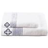 Dondi Home | Set di 2 Asciugamani in Spugna di Cotone Idrofilo Aqua, Asciugamano Viso (60x110 cm) e Bidet Ospiti (40x60 cm), 100% Cotone Idrofilo 450 g/mq, Colore Blu