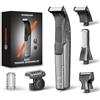 MAXGROOM 3 in 1 Rasoio Elettrico Corpo Uomo a Umido e Secco, Rasoio Parti Intime Uomo con 3 Testine, Depilatore Corpo, Display LED, Pettine Regolabile, Ideale per Palestra e Viaggi