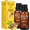 Moebuiti Olio da Massaggio allo Zenzero, Olio Drenante Linfatico, Aiuta ad Alleviare Dolori Muscolari, Rigidità Articolare e Fastidi Post-Allenamento, Può essere Utilizzato per la Diffusione di Aromi