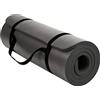 TechFit Fitness Tappetino Yoga Professionale - Ideale per Palestra in Casa, Esercizi del Pavimento, Campeggio, Stretching, Pilates 10 mm, Black