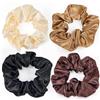 Cheerhom 4 elastici per capelli in seta, per donne, elastici per capelli in diversi colori, ideali per tutti i tipi di capelli e tutti i giorni