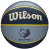 Wilson Pallone da Basket NBA TEAM TRIBUTE BSKT, Utilizzo Outdoor, Gomma, Misura 7, Blu/Blu Scuro (Memphis Grizzlies)