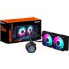 GIGABYTE AORUS WATERFORCE II 240 Raffreddamento a liquido per CPU AIO - 2x ventole ARGB da 120 mm, meccanismo a incastro, DAISY-CHAIN, compatibile con Intel LGA 1851 e AMD AM5