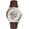 FOSSIL Orologio Heritage da uomo, Movimento automatico con cinturino in acciaio inossidabile o in pelle, 43 mm, Marrone e crema