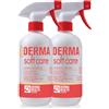 Derma Health - Derma SOFT CARE Schiuma Detergente Delicata Per L'igiene Totale Di Tutto Il Corpo, Igiene Intima Compresa. Si Usa Senz'acqua E Senza Risciacquo - 500ml Trigger - x2