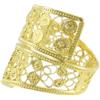 Generic Anello sardo fascia contrariè a nastro filigrana in argento traforato placcato oro (14)