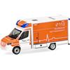 herpa Modellino d'auto Mercedes-Benz Sprinter 18 Ambulanza Feuerwehr Bochum, miniatura in scala 1:87, pezzo da collezione, Made in Germany, modello in plastica