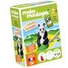 mako moulages Panda Gigante - Kit di attività Creative - Gesso e Pittura - 1 Stampo in Lattice Rosso - Contiene 1 Carta Bioviva Sfide Nature - Made in France - a Partire dai 5 Anni - 39113