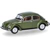 herpa Modellino d'auto VW Käfer 1303, verde muschio metallico, miniatura in scala 1:87, pezzo da collezione, Made in Germany, modello in plastica