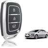 TOOMUME Cover Chiave TPU, Custodia Chiave Adatto per Hyundai Santa Fe Tucson Elantra Accent Sonata loniq i10 i20 i25 i30 i40 ix25 ix35 ix45, Copri Chiavi Guscio Chiave Auto Telecomando - Smart Key