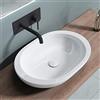 doporro Lavabo da Appoggio 60x41,5x11,5cm, Lavandino Bagno Ovale in Ceramica Nano Rivestimenti Brüssel5056