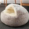 SEDOXX Letto per gatti in peluche con ciambella per animali domestici accogliente letto calmante per cani di taglia media e piccola con coperta calda cuccia per cuccioli, divano per animali domestici