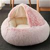 SEDOXX Letto per gatti in peluche con ciambella per animali domestici accogliente letto calmante per cani di taglia media e piccola con coperta calda cuccia per cuccioli, divano per animali domestici