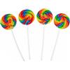 Generic Lecca lecca rotondi colorati dal gusto dolce - 30 grammi - 18 pezzi - spirale arcobaleno