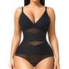 Junlan Body Contenitivo Modellante Donna Shapewear Bodysuit Intimo Dimagrante Shaper Pancia Piatta Guaina Contenitiva (Nero, 2XL)