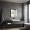Talos Mobile da bagno luminoso Black Linea 60 x 70 cm - Mobile da bagno con specchio e 2 ripiani - alluminio - fondo specchio