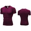 OLIns Uomo Fitness T-Shirt Maglia Compressione Asciugatura Rapida Elastico Allenamento (Wine red,M)