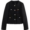 Generico Giacca da Donna di Lana Tinta Unita Cappotto in Pile Sciolto con Bottoni Autunnali e Invernali Trench Donna Corto Giacca da Ufficio Leggero Cappotto Giacca in Maglia Giacche Invernali Donna