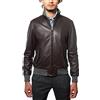Alberto Zaccagnini | Giacca artigianale in Vera Pelle uomo | Bomber uomo in vera pelle Made in Italy | Giubbotto autunnale | AZ0069 (testa di moro, 52)
