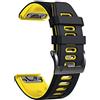 NotoCity Cinturino per Garmin Fenix 6X/Fenix 6X PRO/Fenix 3/Fenix 3 HR/5X/Fenix 5X Plus/, 26mm Cinturino di Ricambio in Silicone, Braccialetto Quick-Fit, Colori Multipli. (Nero+Giallo)