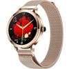 LONGLU Smart Watch da donna con Bluetooth Chiamate, Smartwatch per iPhone e telefoni Android Fitness Tracker Orologi con Risposta/Effettua Chiamate Impermeabile Frequenza Cardiaca Pressione Sanguigna (Oro)