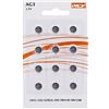 REY Pack 12 Batterias AG3 1.5V, Batteria a Bottone al Litio, LR41, 192, GP92A, 392, SR41W, SR41SW