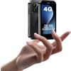 JoyZap Mini 4G Smartphone sbloccato, display da 3.0 pollici, batteria da 2000mAh, corpo sottile, fotocamera da 5MP, Android 9.0, Quad-Core, Dual SIM, 32GB RAM Telefono per bambini (3+32G Nero)