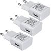 JupptElectronics 3-Pack Charger USB 2A Adaptive Fast Charging Plug Compatibile con Samsung Galaxy S20 S10 S6 S7 S8 S9/Edge/Plus/Active, Note 5 8 9 per iPhone 11 Pro/X 8/7, Sostituzione Caricatore Rapido Originale