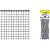 tenax Quadra 10 Argento 0,50 x 30 m, Rete Protettiva in Plastica per Balconi, Terrazze, Cancelli e Recinzioni & Fix-Tie L Fascette Multiuso in Plastica Lunghezza 20 cm Grigio Argento