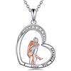 YAFEINI Collane a goccia Infinity in argento sterling 925 per donna, collana con ciondolo in zirconi per la festa della mamma, catena per mamma, gioielli per il compleanno, regali per le donne, ragazza, mamma e figlia