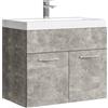 Badplaats B.V. Mobile da Bagno Montreal 01 60cm Grigio Beton - Armadio mobiletto lavabo Mobili Armadietto