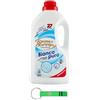 Beni Culinari 8 x Spuma di Sciampagna Lavatrice Bianco Puro - Detersivo liquido per lavatrice - Dona ai vestiti colori vivaci 27 lavaggi 1215 ml + portachiavi Beni Culinari